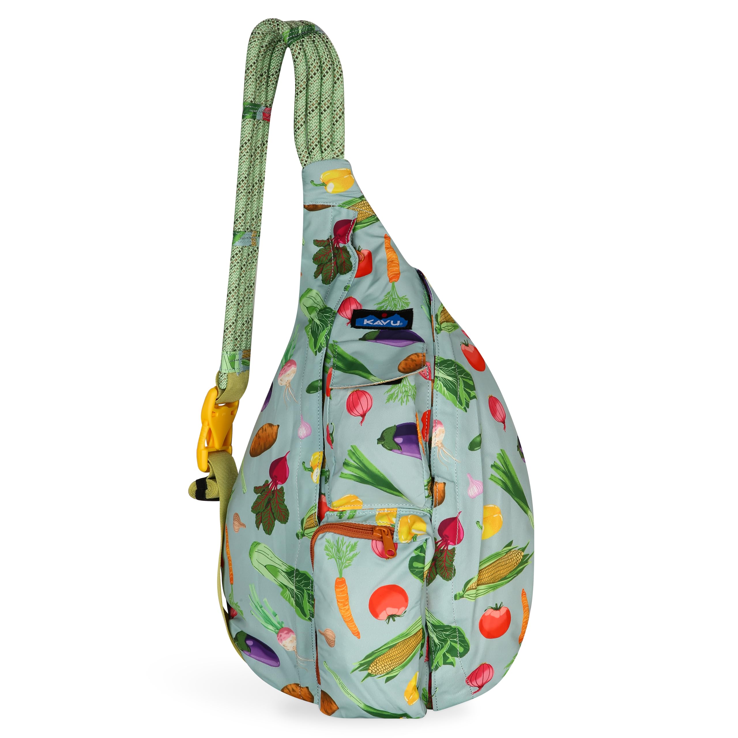 KAVU Slingback Pack with Adjustable Rope Shoulder Strap, Veggie Toss