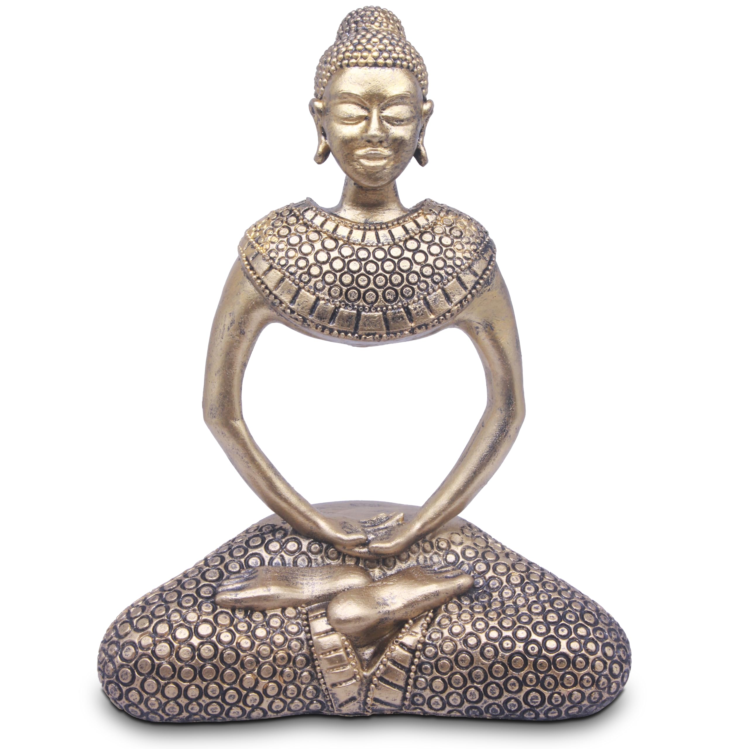 HCCMLOVE7.8" Bronze Buddha Statues: Exquisite Craftsmanship, Spiritual Support, and Cultural Symbolism for Home Decor, Yoga, Healing, Blessings, Meditation, Serenity, Prayer, Peace and Harmony