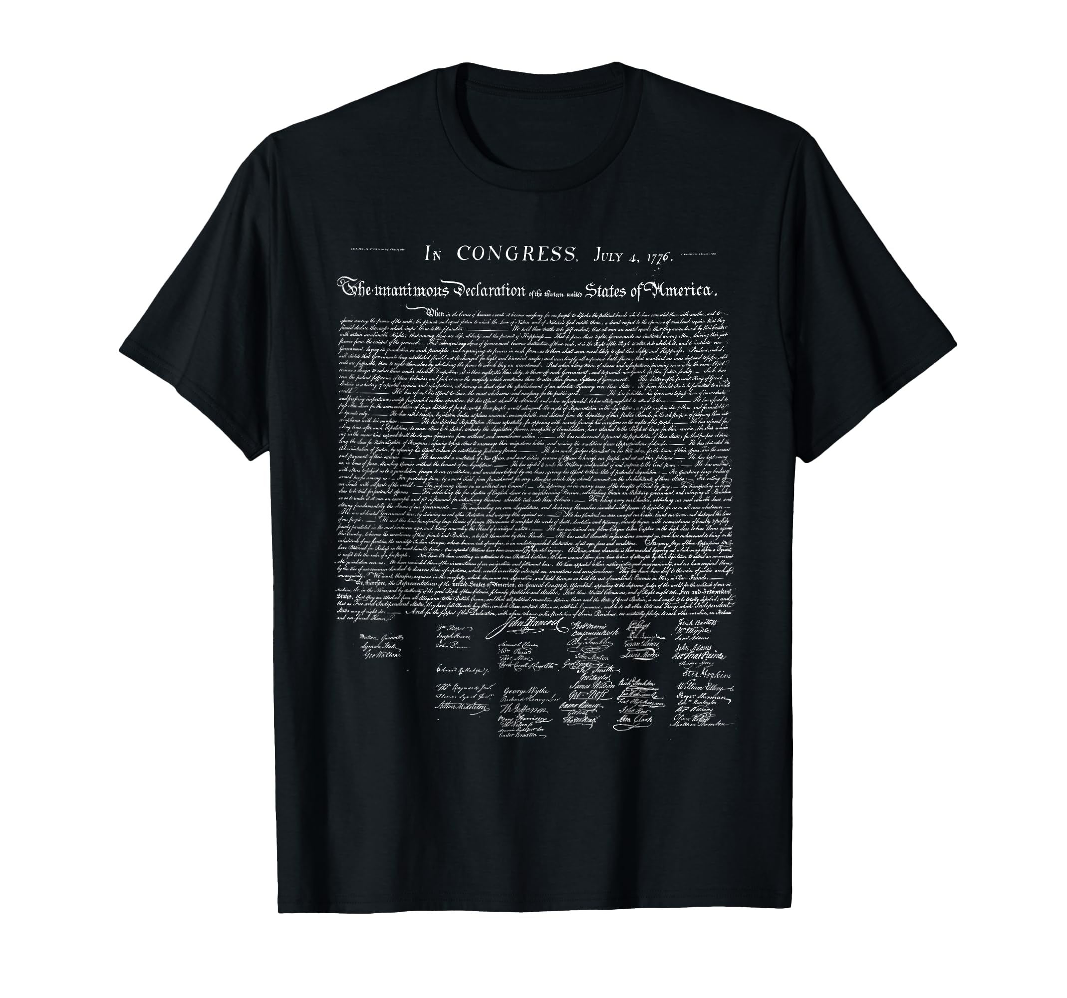Kids Declaration Of Independence Full Text T-Shirt 6 Olive