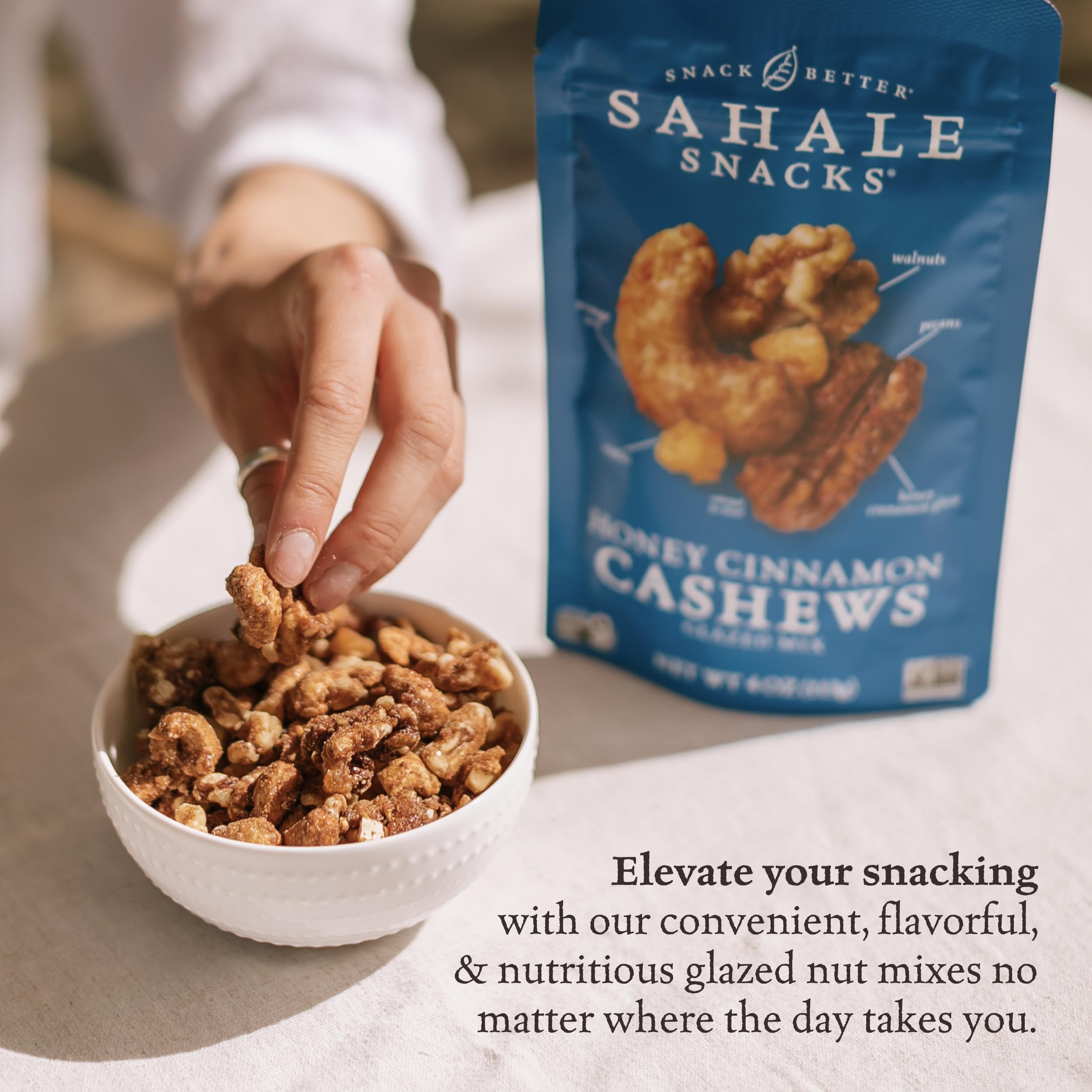 Sahale Snacks Honey Cinnamon Cashews Glazed Mix, 4 Ounce (Pack of 6) thumbnail 6