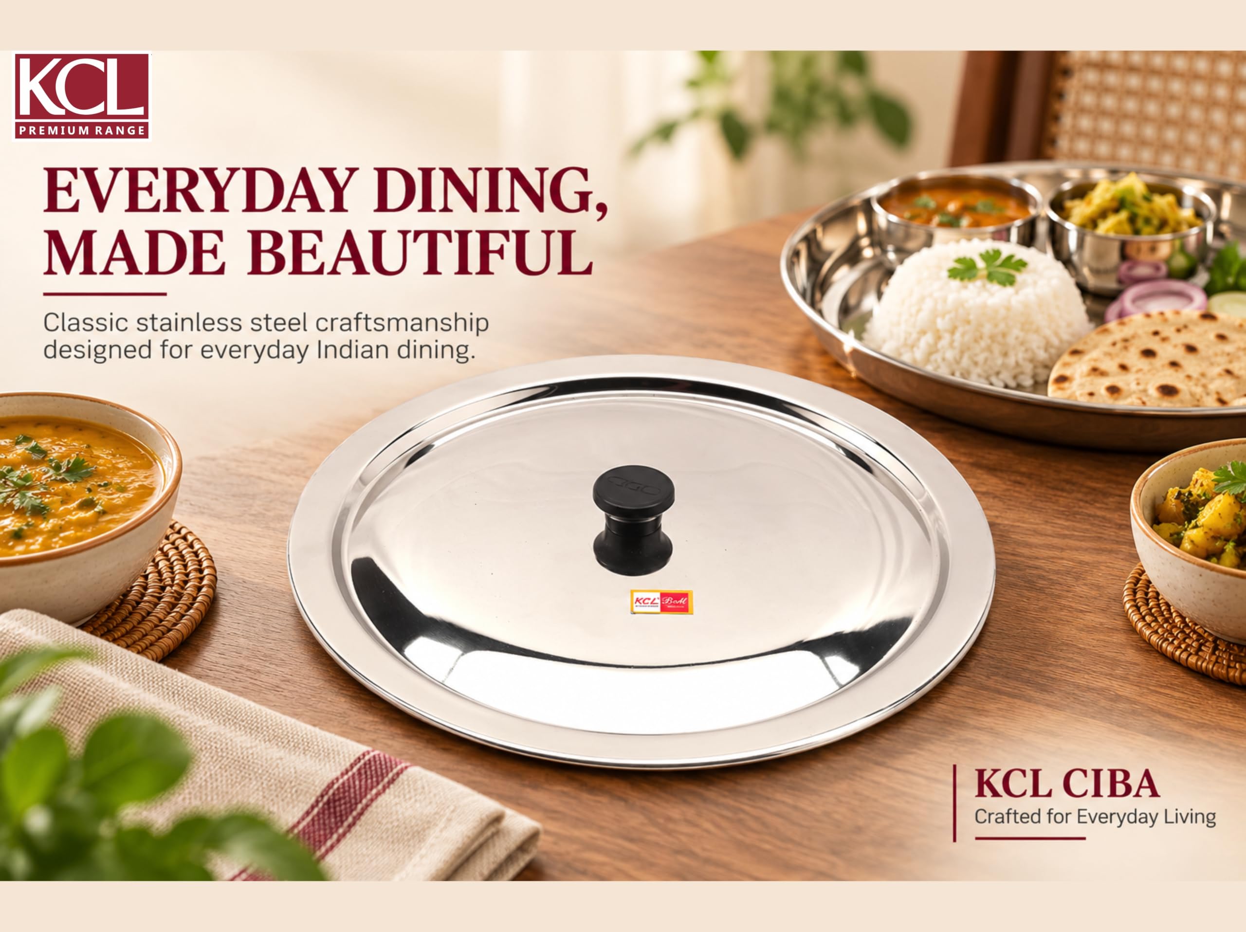 KCL Stainless Steel Tope Lids - 24cm -2 KCL Stainless Steel Tope Lids - 24cm -2