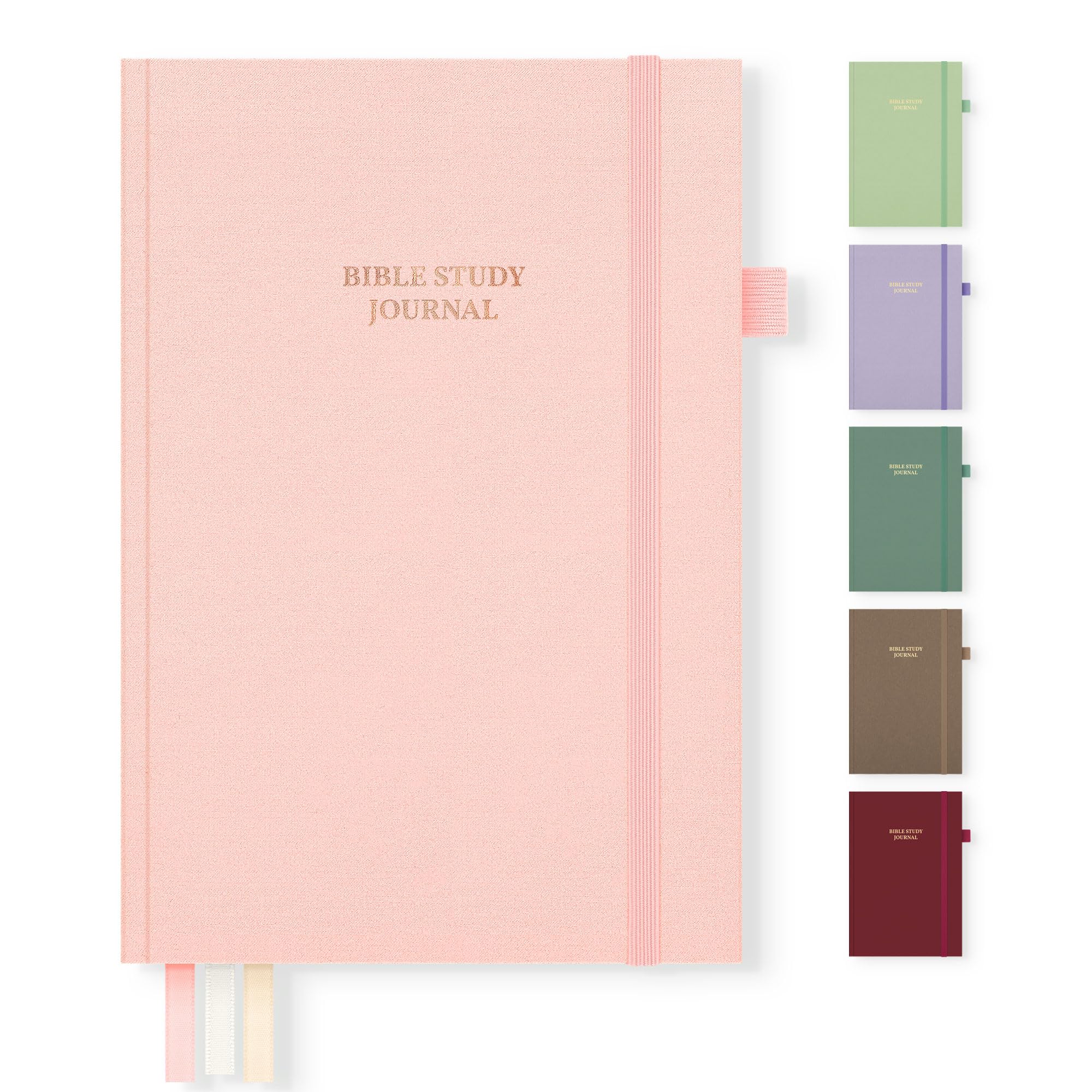 Diario di studio biblico, quaderno per appunti e riflessione, formato A5, rosa chiaro