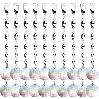 MOGADEE  Pack of 10 Reflective Bird Scarers with 20 Laser Discs Wind Spiral Bird Repellent Bird Repellent for Bird Balcony and Garden Decoration Bird Repellent Wind Chime Spiral