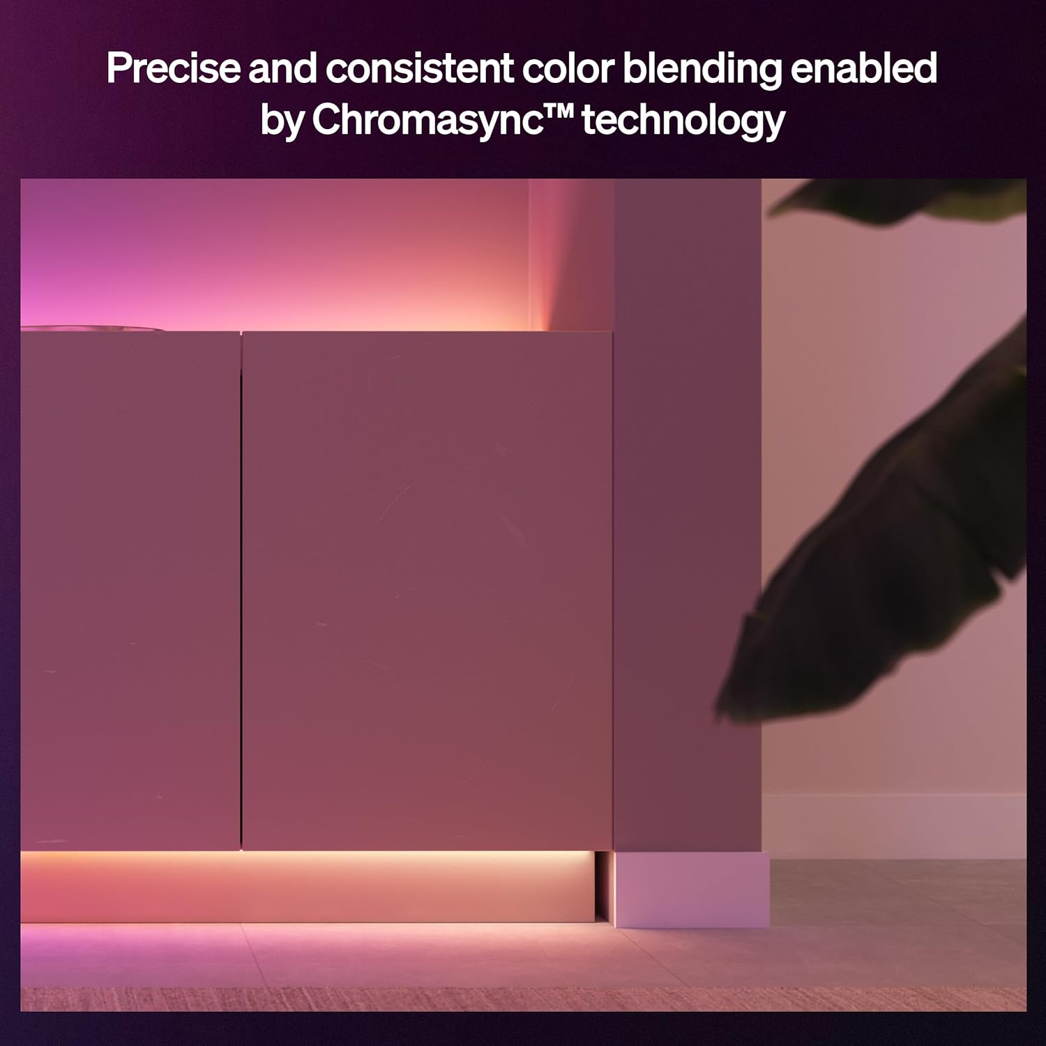 Hue Flux 16-Feet LED Strip Light, 3000 lm, Vibrant Color and Ambiance, Flexible Indoor Lighting, Chromasync™ Color Blending, RGBWWIC, Cuttable, Extendable, Reusable, App and Voice Control