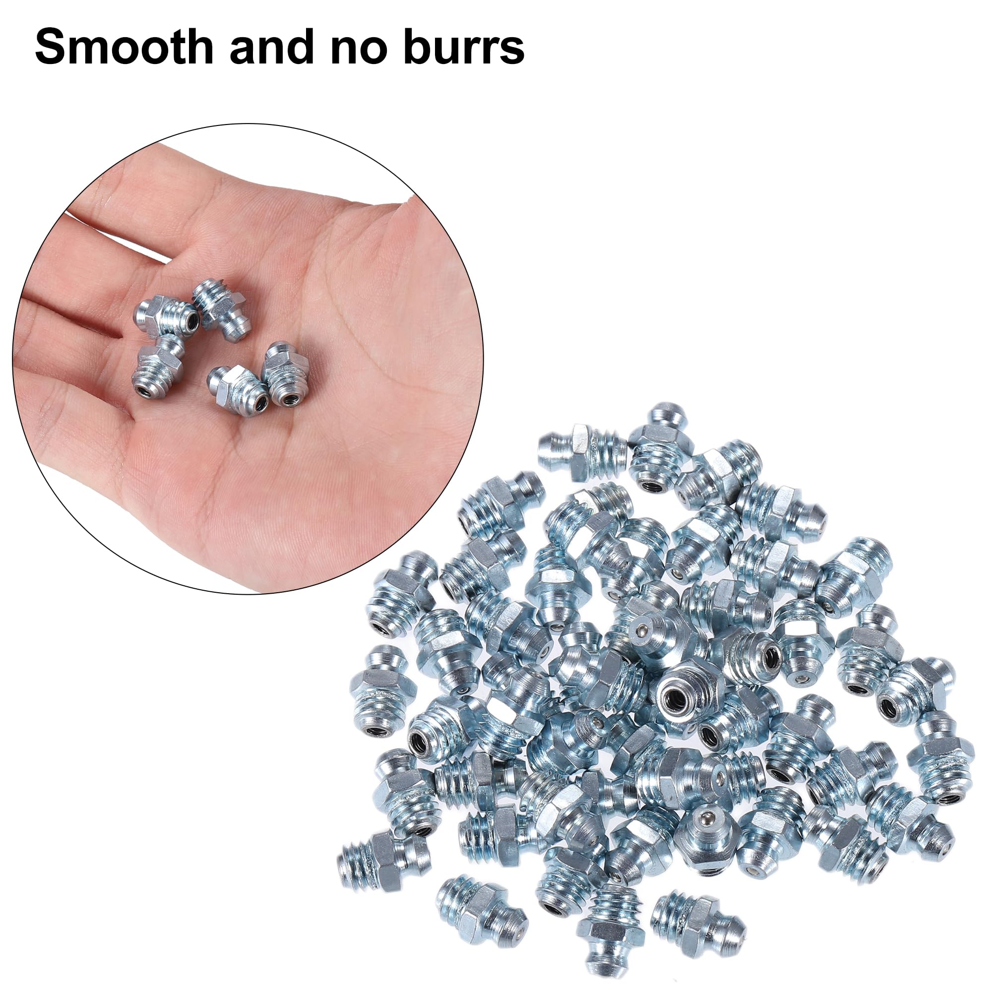 X AUTOHAUX 50 Pcs Voiture Graisse Mamelon Raccord 90 Degré Droite Angle Laiton M8x1,25