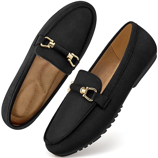 HARENCE Loafers for Women Comfortable Slip On Business Work Flats Shoes Casual Driving Moccasins Penny Loafer