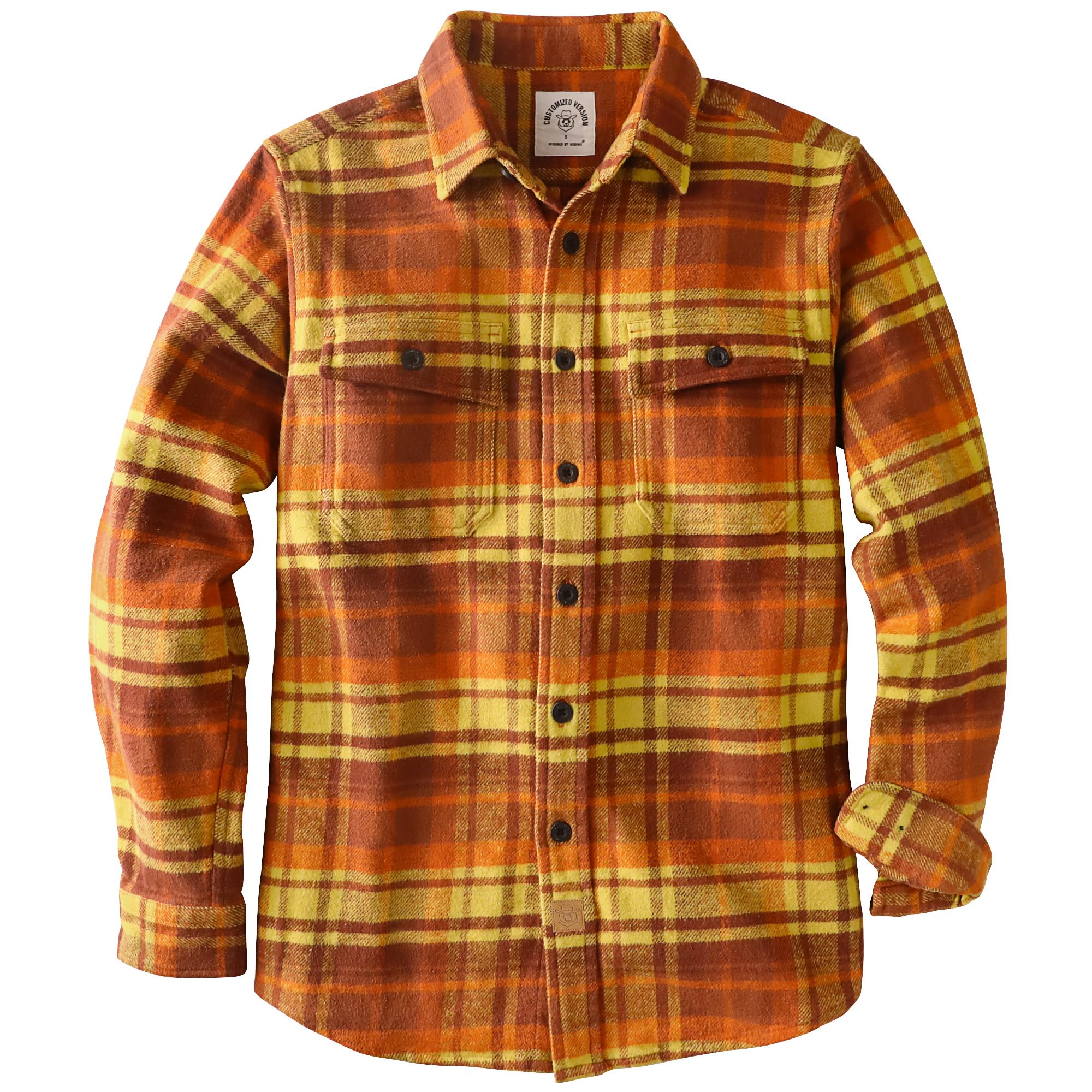 Dubinik® 13oz Tessuto Molto Pesante Camicia Flanella Uomo Flanella Pesante Giacca Pesante Maniche Lunghe Casual