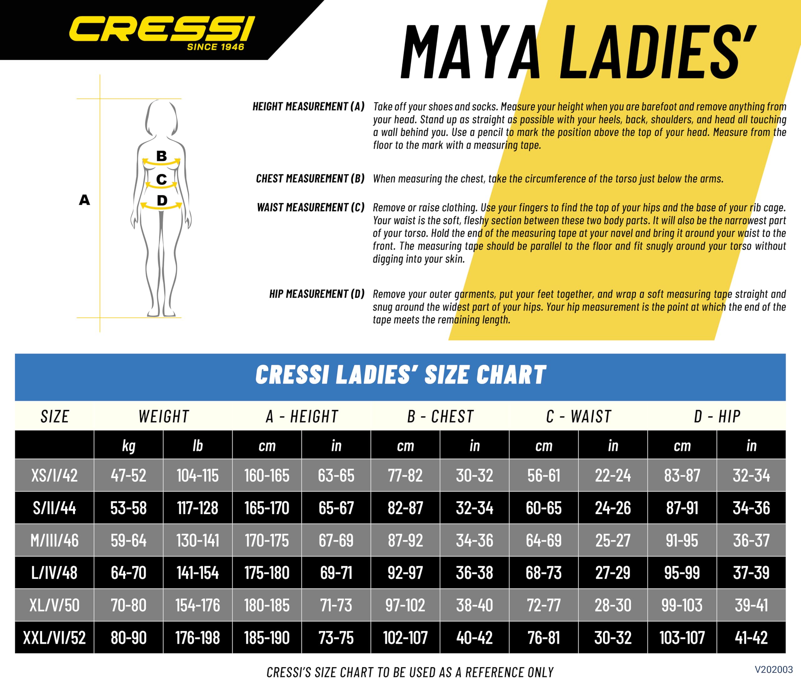 Cressi Maya Lady Monopiece Wetsuit 2.5 mm - Muta Monopezzo senza Cappuccio in Neoprene Ultrastretch per Donna