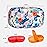 Serfeymi Weekly Travel Pill Organizer 2 Times A Day AM PM Upgraded Rainbow Pill Box 7 Day with Portable Zipper Canvas Pill Case, Medicine Organizer for Pills, Vitamins, Fish Oils - Bloom 01