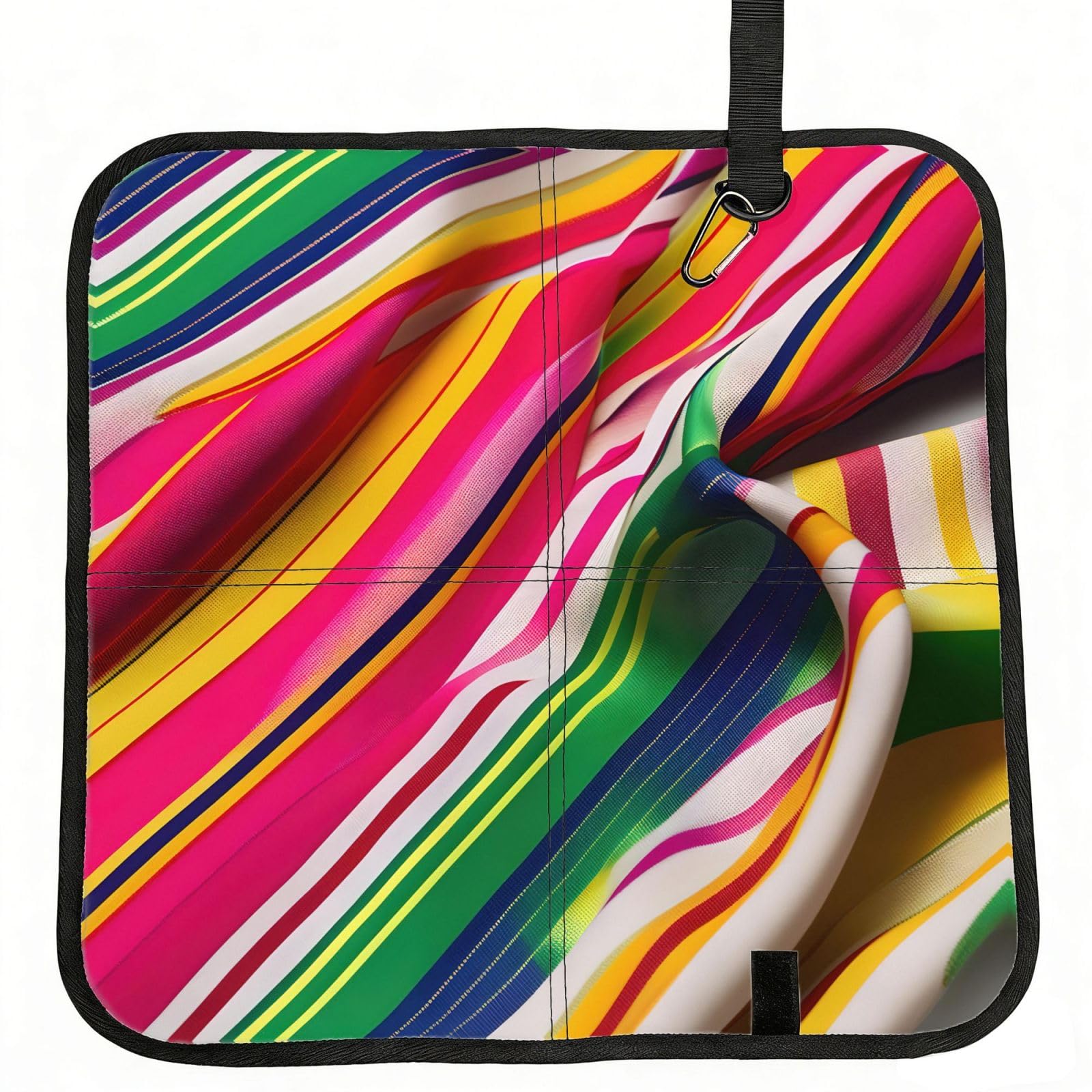 YGLHBDPBF Rainbow stripe Print Camping seat cushion,Foldable Sitting Pads,Save Backpack Space for Hiking