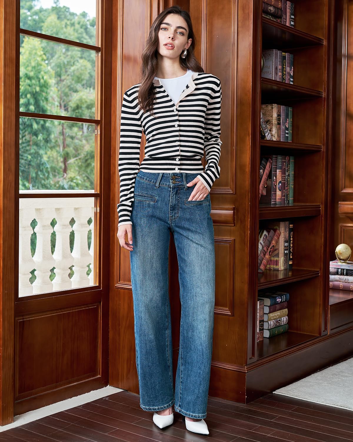 Women’s High Waisted Baggy Jeans – Stretchy Wide Leg Tummy Control Straight Leg Denim Pants Trendy Jeans for Women 2025 - Image 6