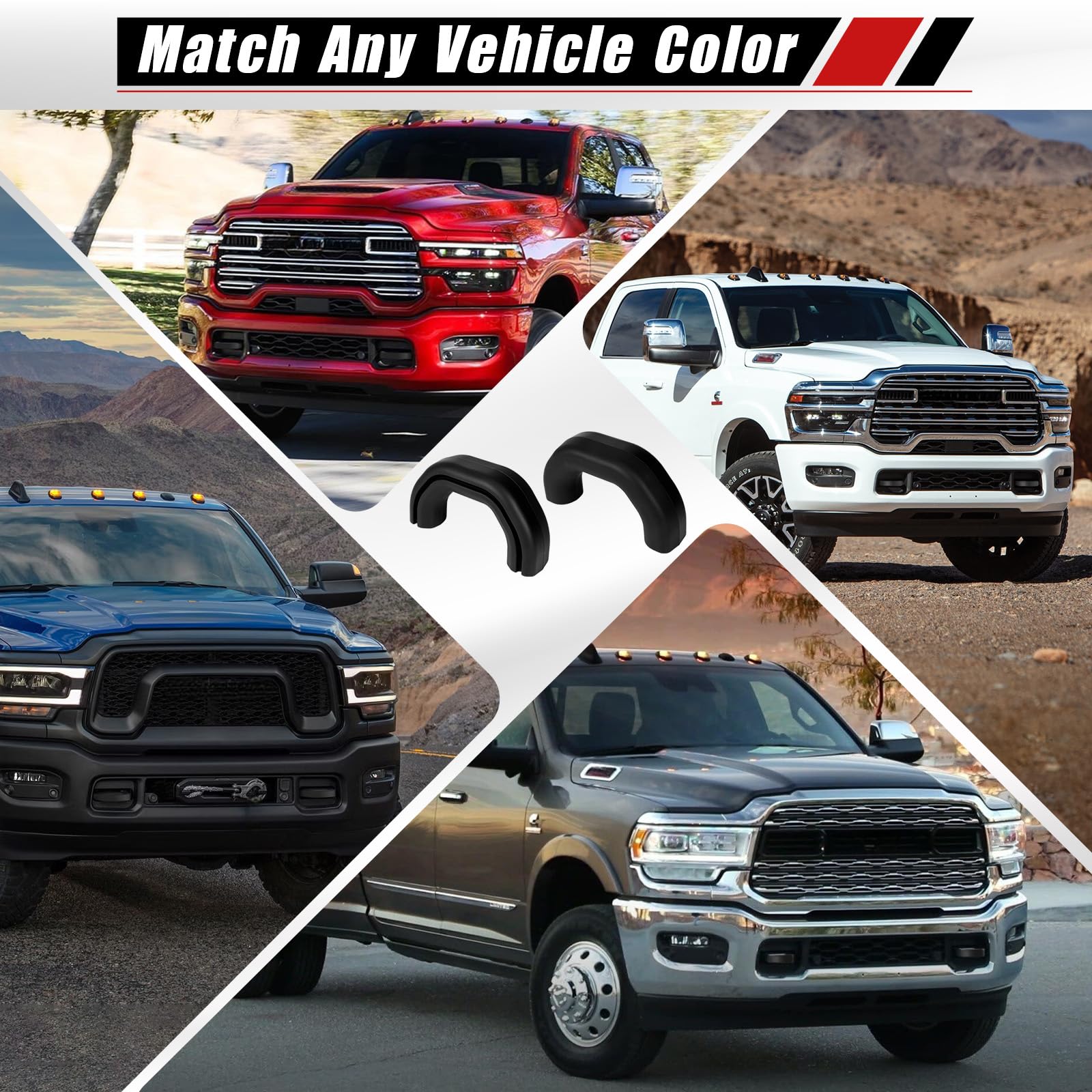 PIFOOG Front Tow Hook Covers Fit for RAM 2500 3500 2026 2025 2024 2023 2022 2021 2020 2019 Silicone Black Towing Hitch Cover Exterior Decorative Accessories Trust in God Car Mirror Stickers Decor Trim - 5