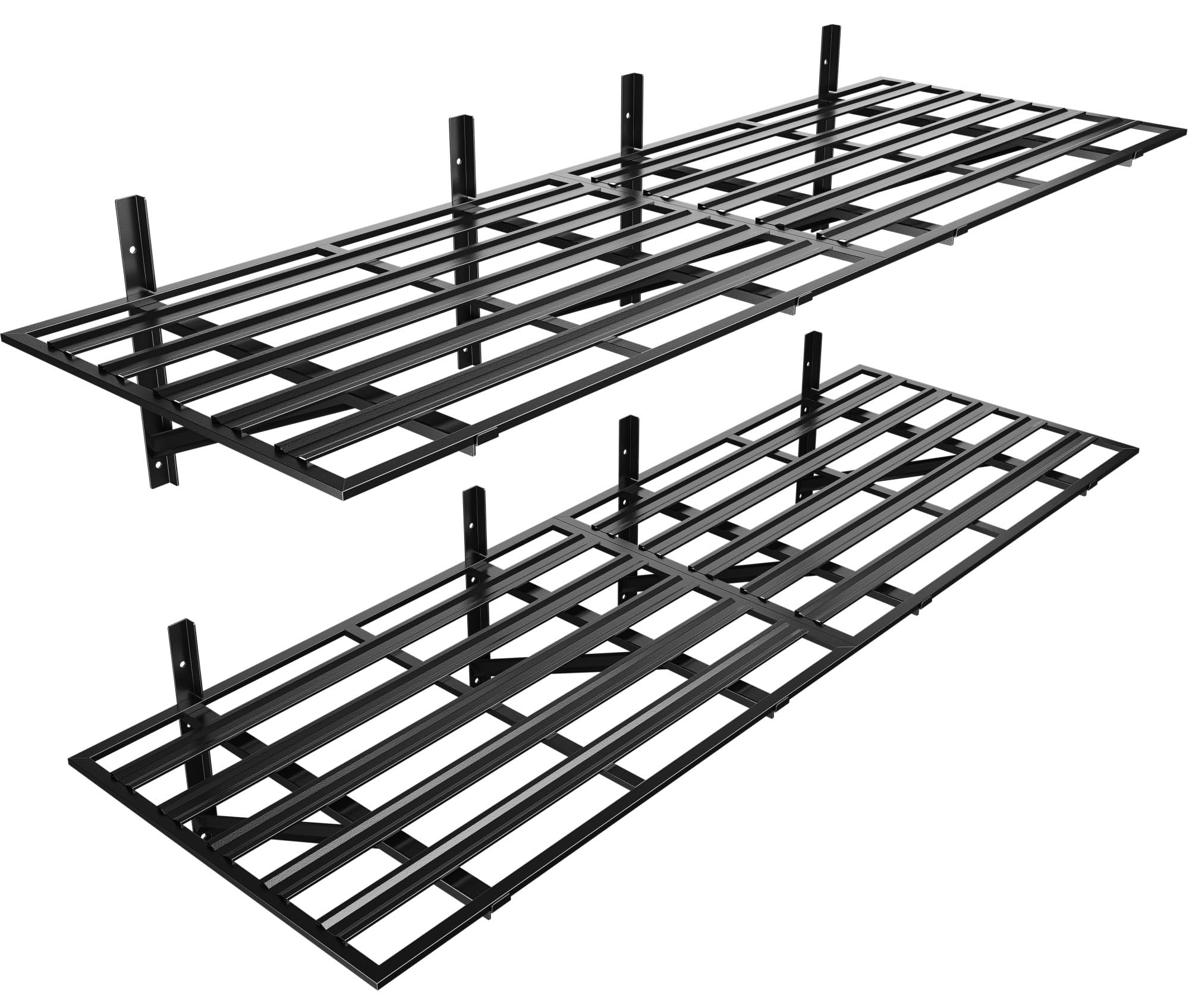 SunsGrove 4 Pack 2x3ft Heavy Duty Garage Wall Shelving, 1600LB Weight Capacity, 24"x36" Adjustable Commercial Grade Steel Storage Rack for Garage,