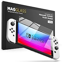 Vista 1 de magglass Screen Protector Compatible with Nintendo Switch OLED (2021) UHD Tempered Glass Guard