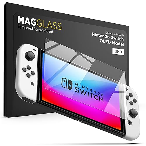 magglass Screen Protector Compatible with Nintendo Switch OLED (2021) UHD Tempered Glass Guard