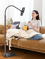 Vista 8 de Kindle Stand Floor with Remote Page Turner for Reading in Bed, Tablet Stand Holder with Adjustable Gooseneck, Compatible with Kindle