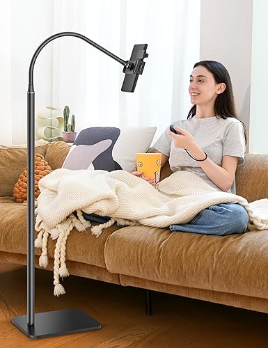 Miniatura 8 de Soporte para Kindle con girador de páginas remoto para leer en la cama, soporte para tableta con cuello de cisne ajustable, compatible con