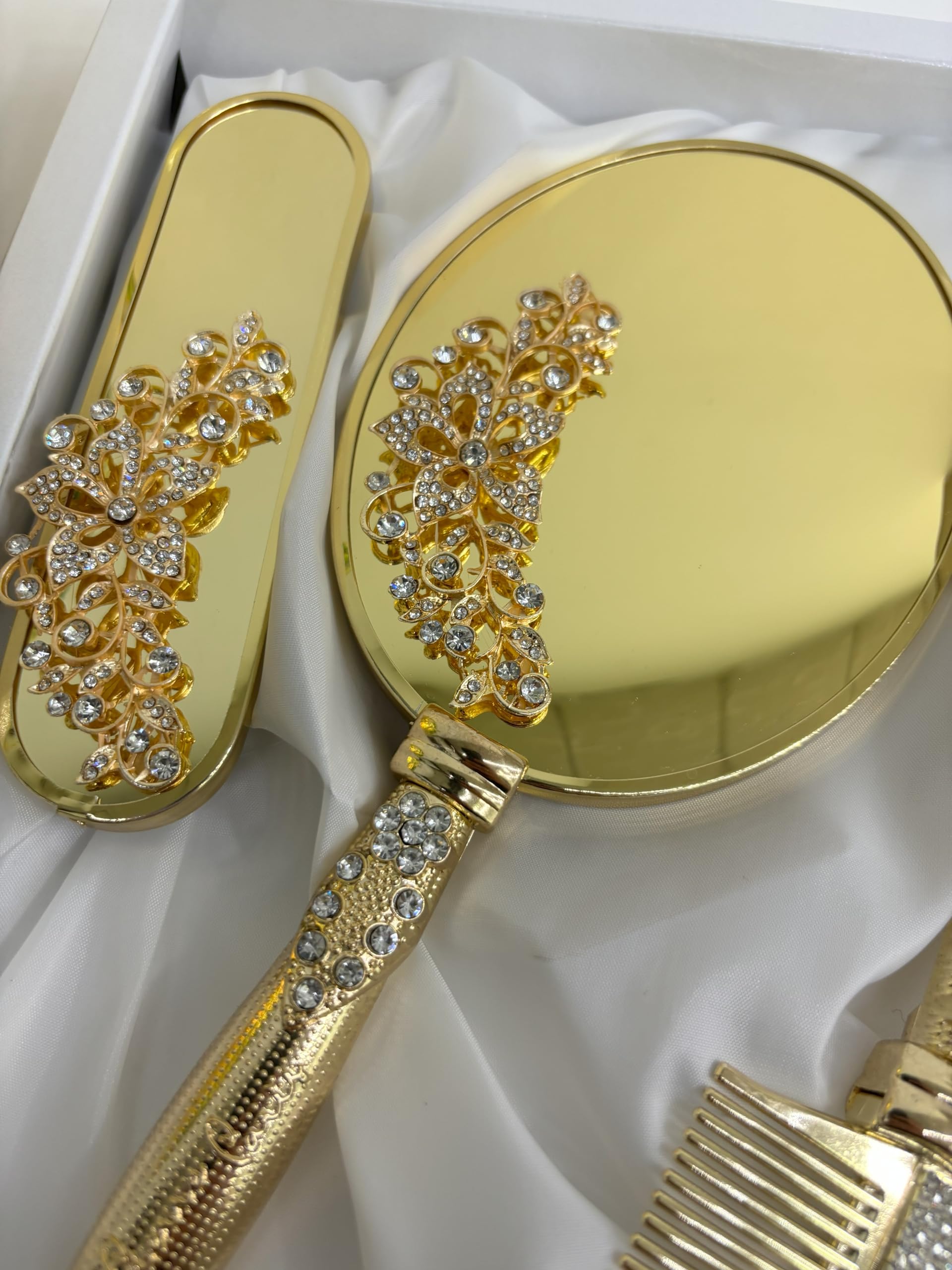 Amazon.co.jp: メイクアップ バニティ ミラー コーム ヘアブラシセット  