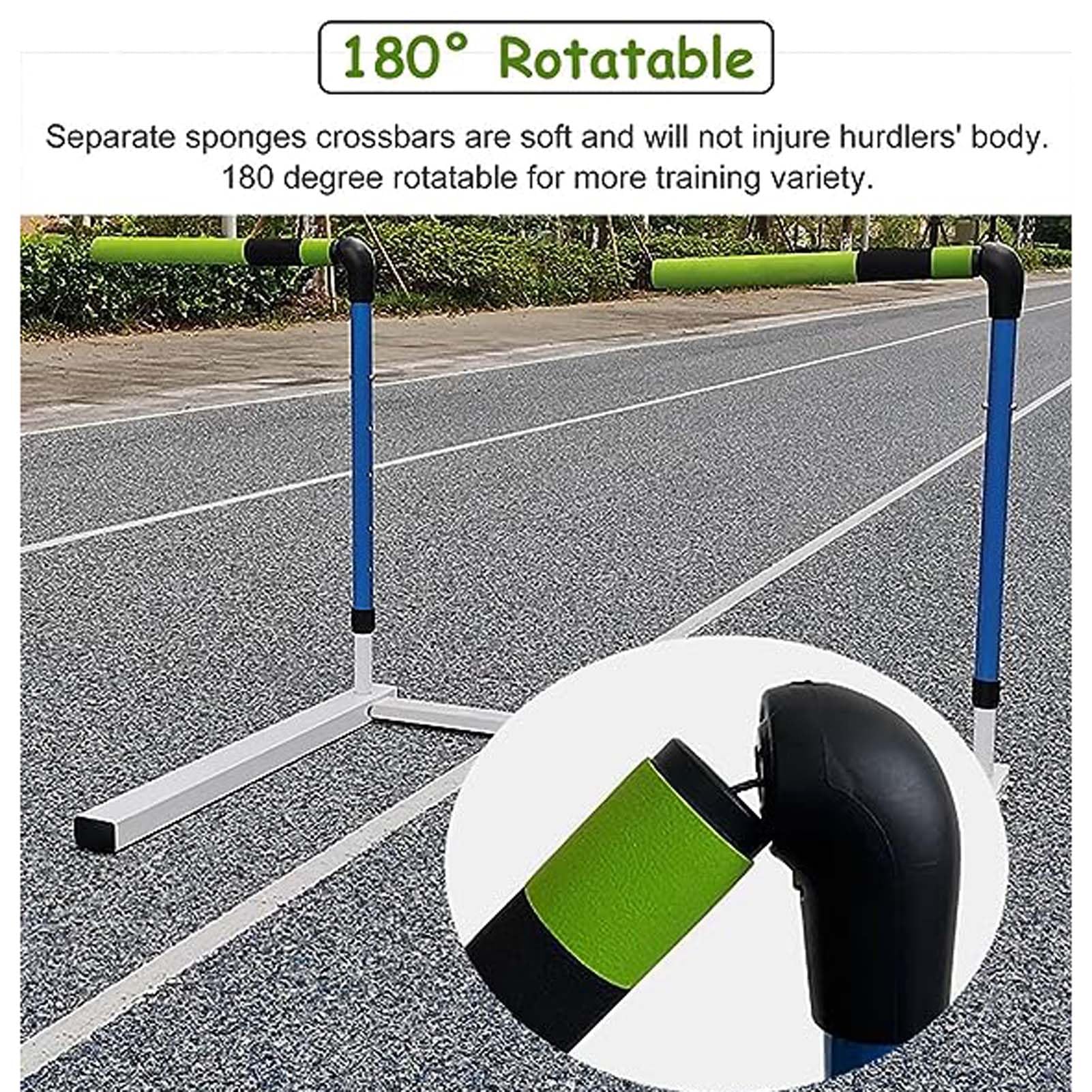 Equipo de Entrenamiento Ajustable para Corredores de Vallas, Entrenamiento de Atletismo al Aire Libre con Vallas y Barra de Espuma, Ejercicios de Agilidad y Carreras de obstáculos.