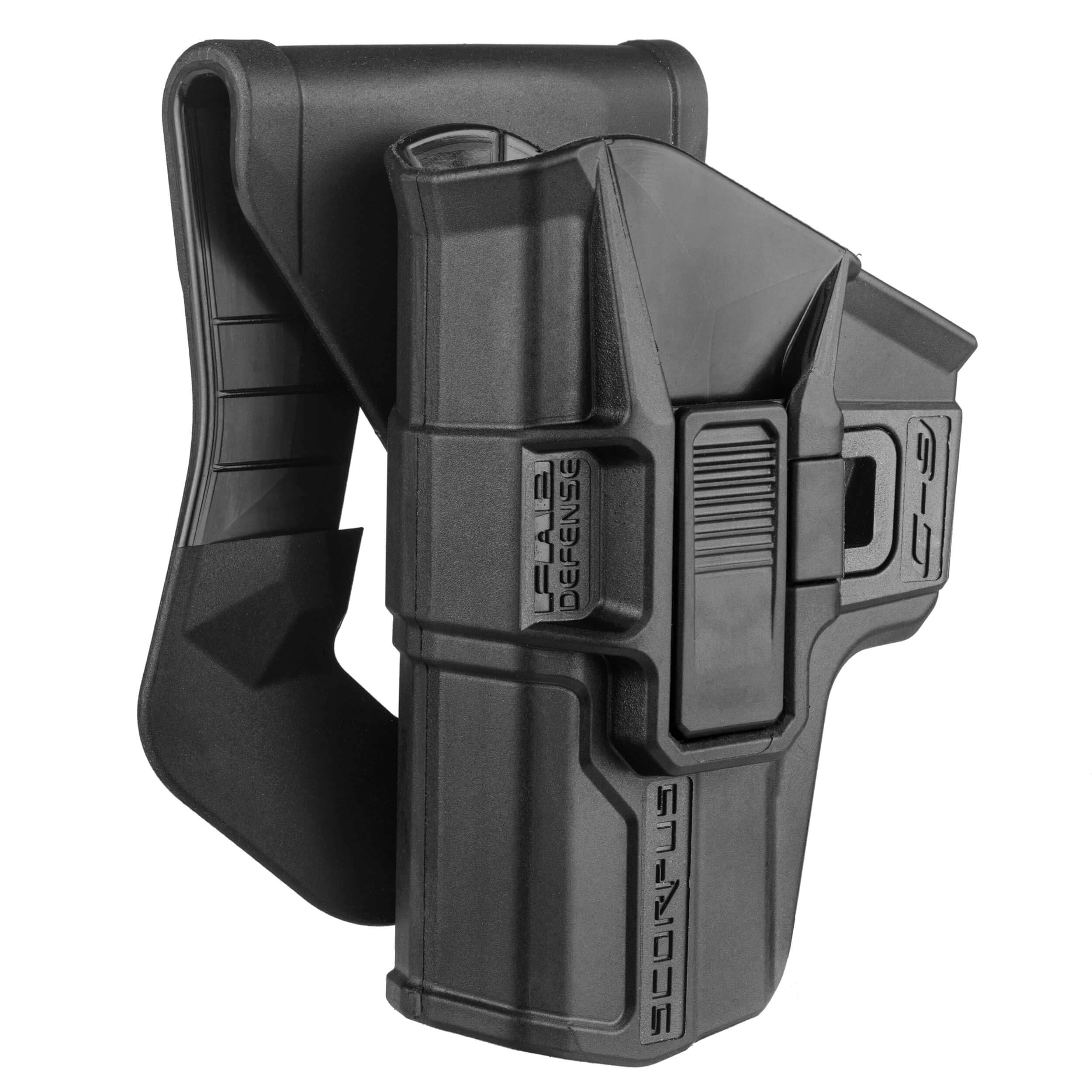 FAB Defense Scorpus M1 Level 2 Retention OWB Belt/Paddle Holster, G-9R, Glock 17/19/26, Left Hand, SC-G9RLHB
