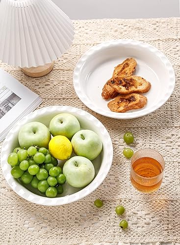 Miniatura 6 de Onniyor Moldes de porcelana para hornear, platos de 10.5 pulgadas, platos antiadherentes de 52 onzas para manzana, calabaza, tartas, platos redondos