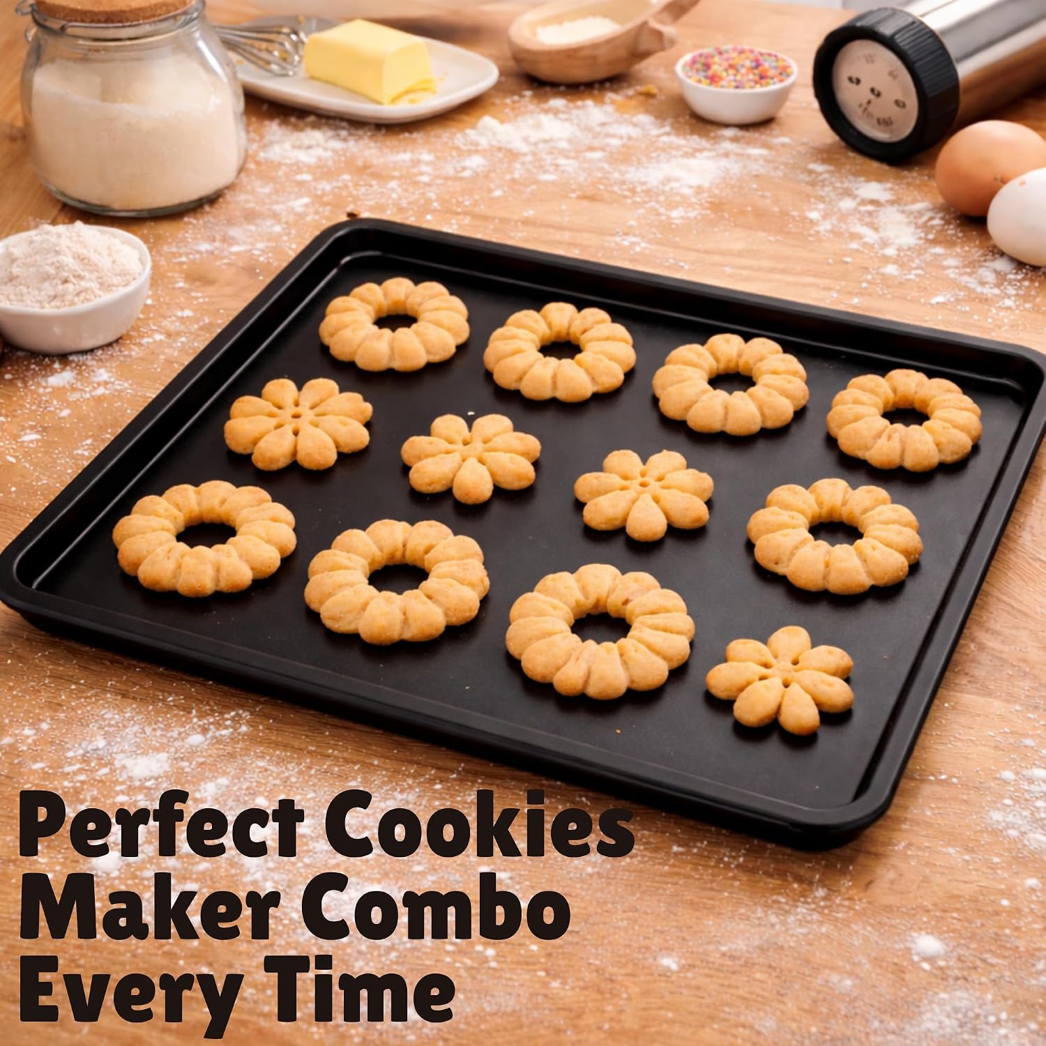 Churro Maker Machine 4-in-1, 16 Disks, 9 Nozzles,Stainless Steel Cookie Press Kit for Spritz Cookies,Pastry Filler Injector for Authentic Churros Rellenos, Gift for Women, maquina para acer churros