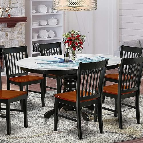 Miniatura 9 de Mantel ovalado ajustable para patio, de poliéster elástico de dibujos animados, príncipe rana durmiente en la gorra y lunares, bonito mantel