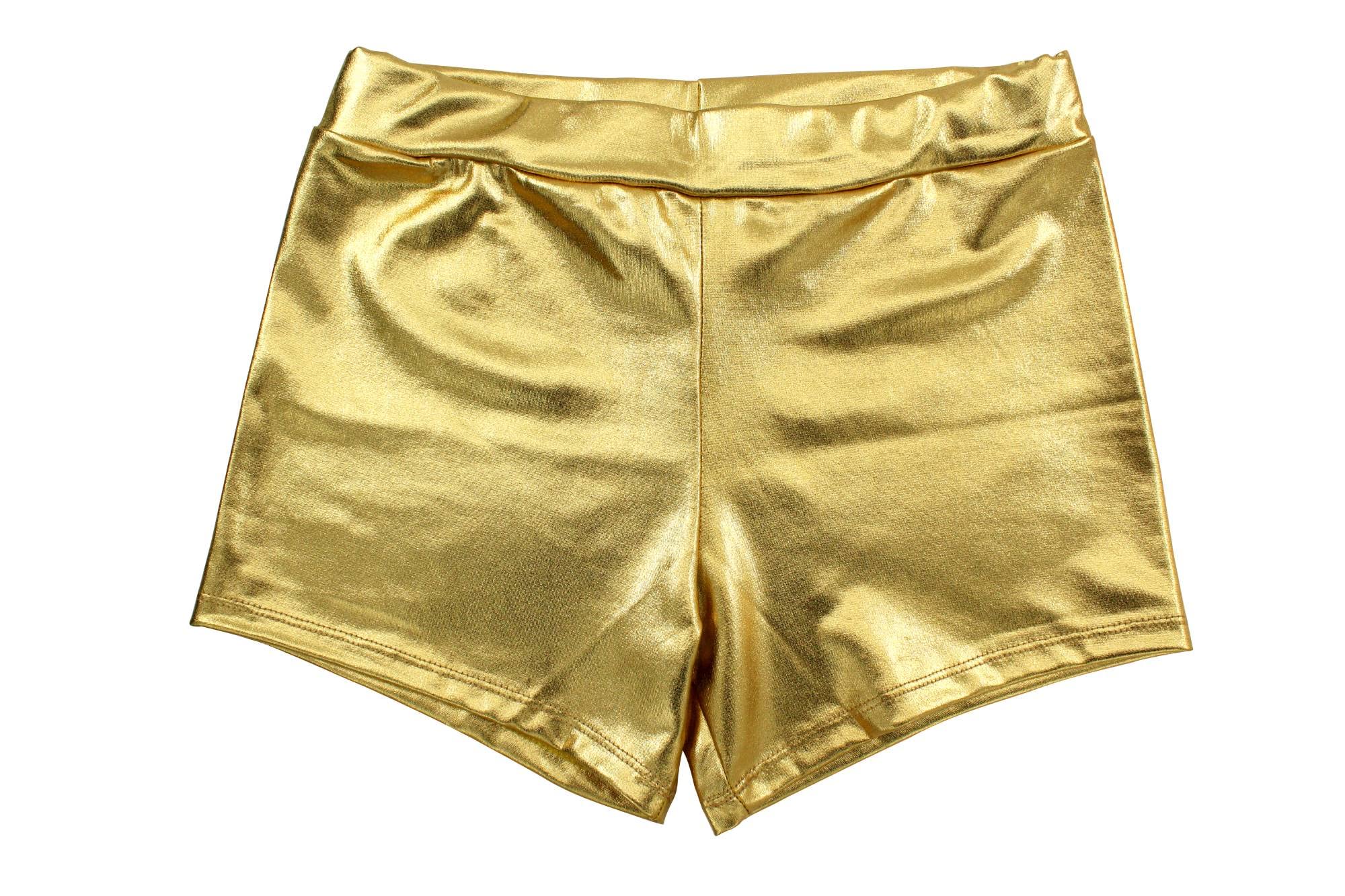 Pantaloncini in metallo lucido da donna, sexy da donna, per costumi da ballo, discoteca e feste