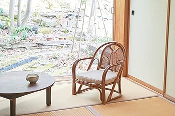 美品 高品質◾️AUSTER製 籐ラタン 座椅子 ナチュラル天然素材 アウトレット品 アジアン家具 ラタン 座椅子 1脚 籐製 母の日 父