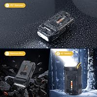 BORUIT V15 Mini LED Lámpa 1200 Lumen, 80° Forgatható, 10 Mód, IP67 Vízálló, Mágneses Camping Lámpa 6