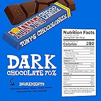 Vista 9 de Tony’s Chocolonely - Paquete de variedad de barras de chocolate arcoíris, chocolate belga oscuro y con leche con sal marina, caramelo, almendra