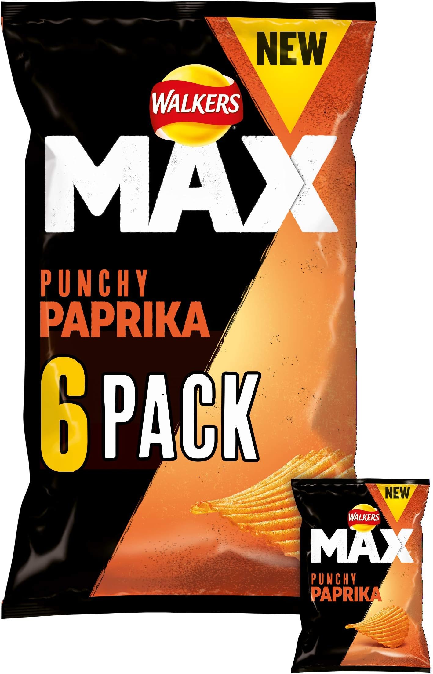 Punchy Paprika Crisps, 6x27g