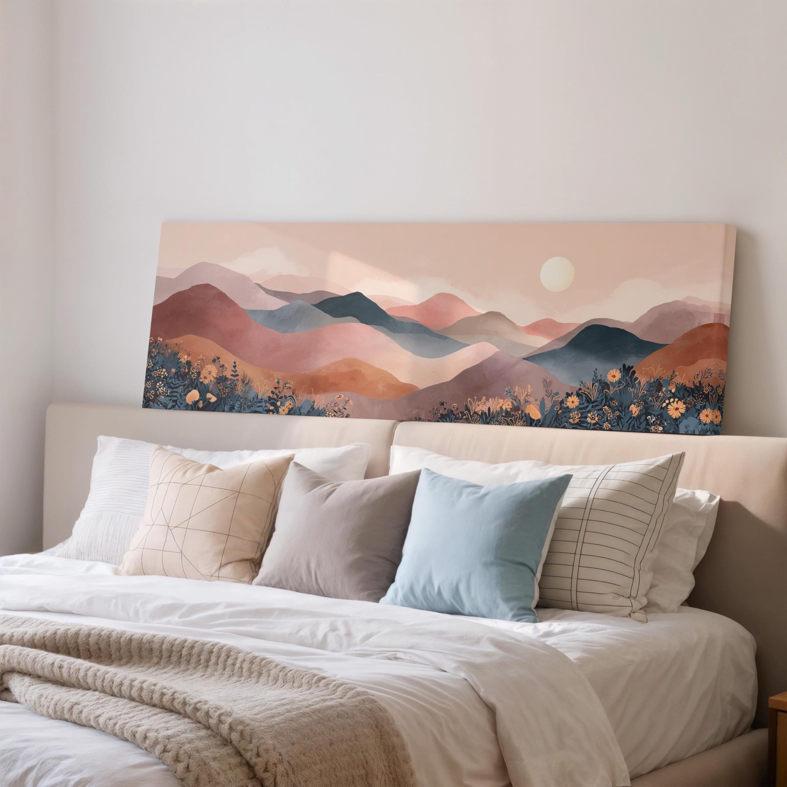 Tableau mural de collines, impression de paysage bohème chic - 8