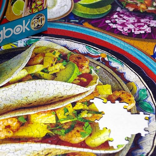 Miniatura 7 de Springbok Taco Table - Rompecabezas de 1000 piezas para adultos, tema de fiesta de tacos del Cinco de Mayo, ideal para noches de juego, tamaño