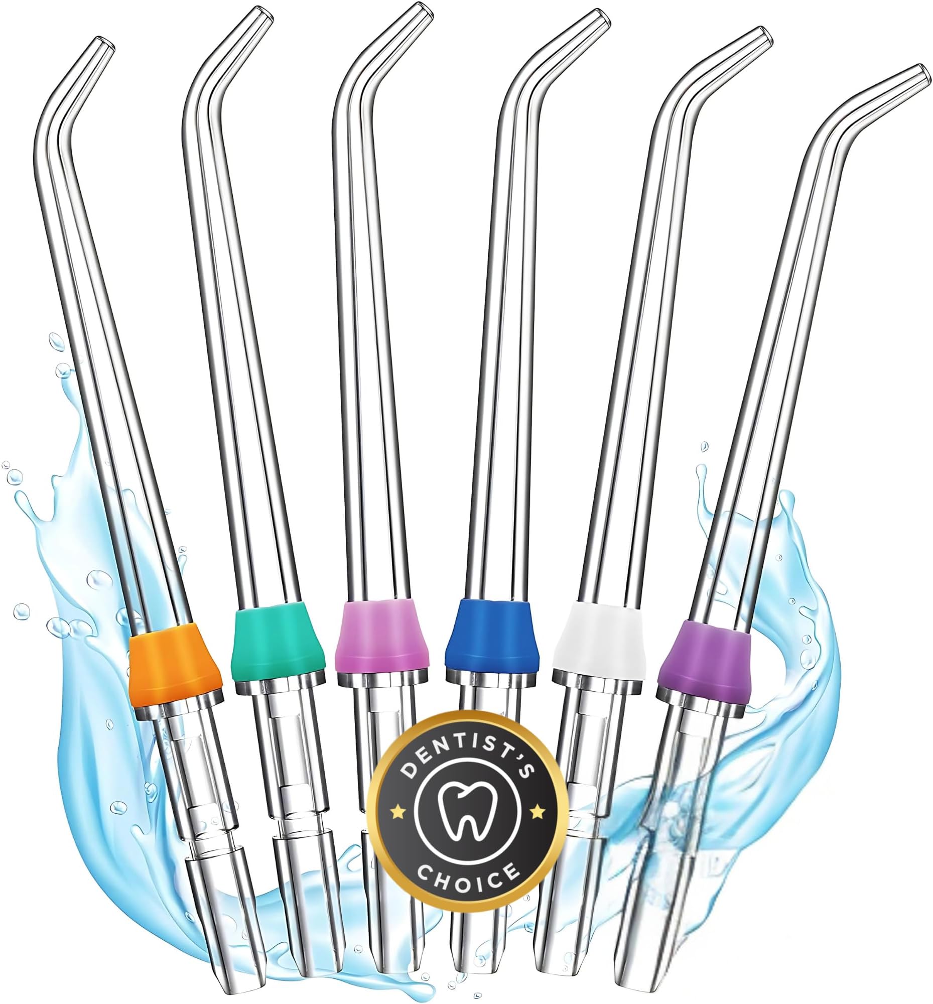 Water Flosser Replacement Tips for Waterpik, Replacement Heads for Waterpik (6 Classic Jet Tips)