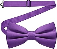 Vista 1 de JEMYGINS Pajarita ajustable de color sólido preatada para hombre