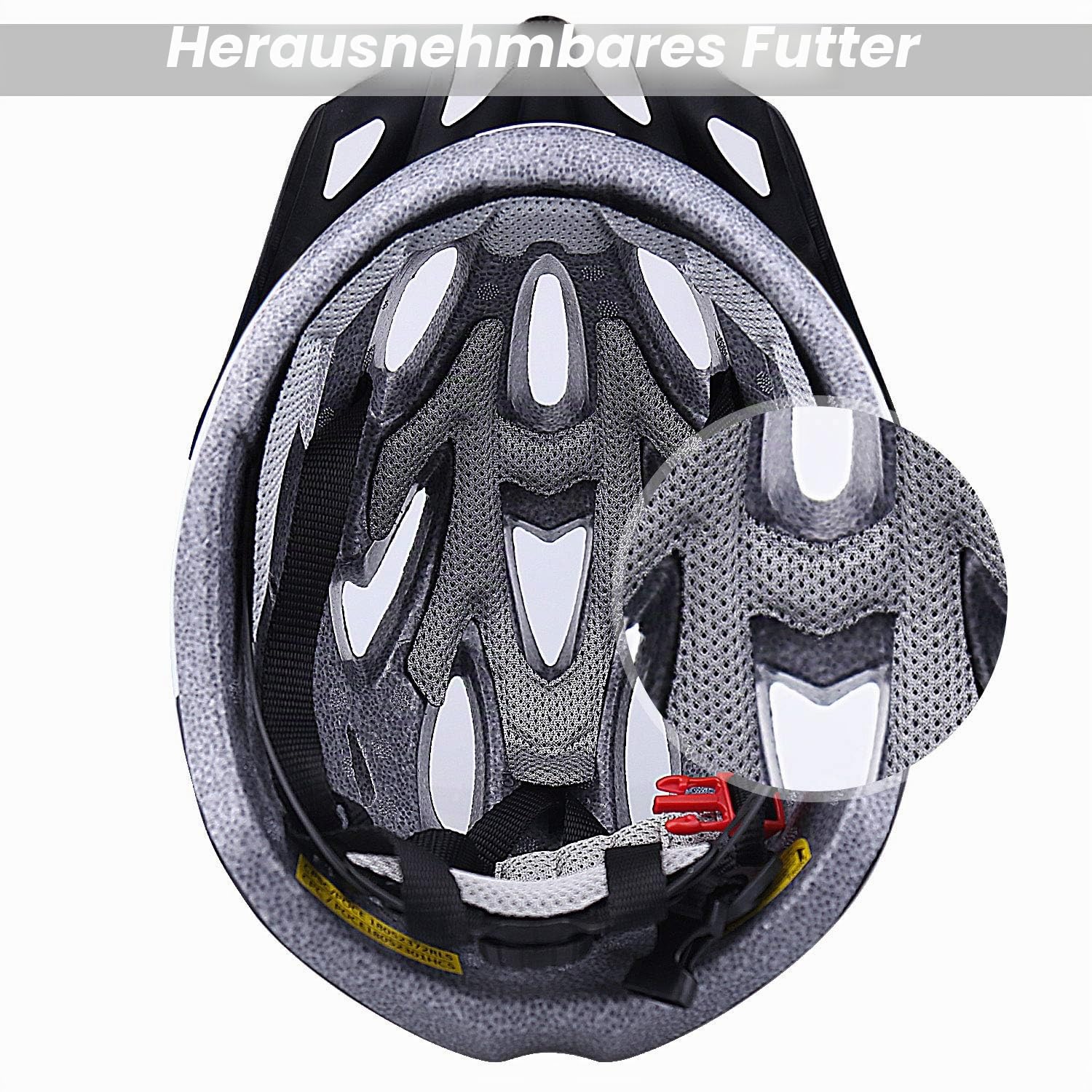 Shinmax Fahrradhelm,Fahrradhelm Herren Damen mit Visier Abnehmbarer EPS Körper+PC Schale MTB Mountainbike Helm für Erwachsene Unisex… – Ansicht 5