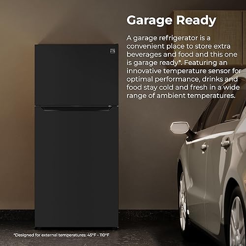 Miniatura 8 de Kenmore Refrigerador de montaje superior de 30 pulgadas con congelador, estantería ajustable, verduras controladas por humedad, iluminación LED,