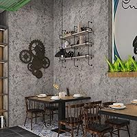 Vista 4 de BAYYA Papel de Contacto Gris Cemento Concreto Despegar y Pegar Papel Tapiz Estilo Industrial Papel Autoadhesivo Impermeable Removible Papel