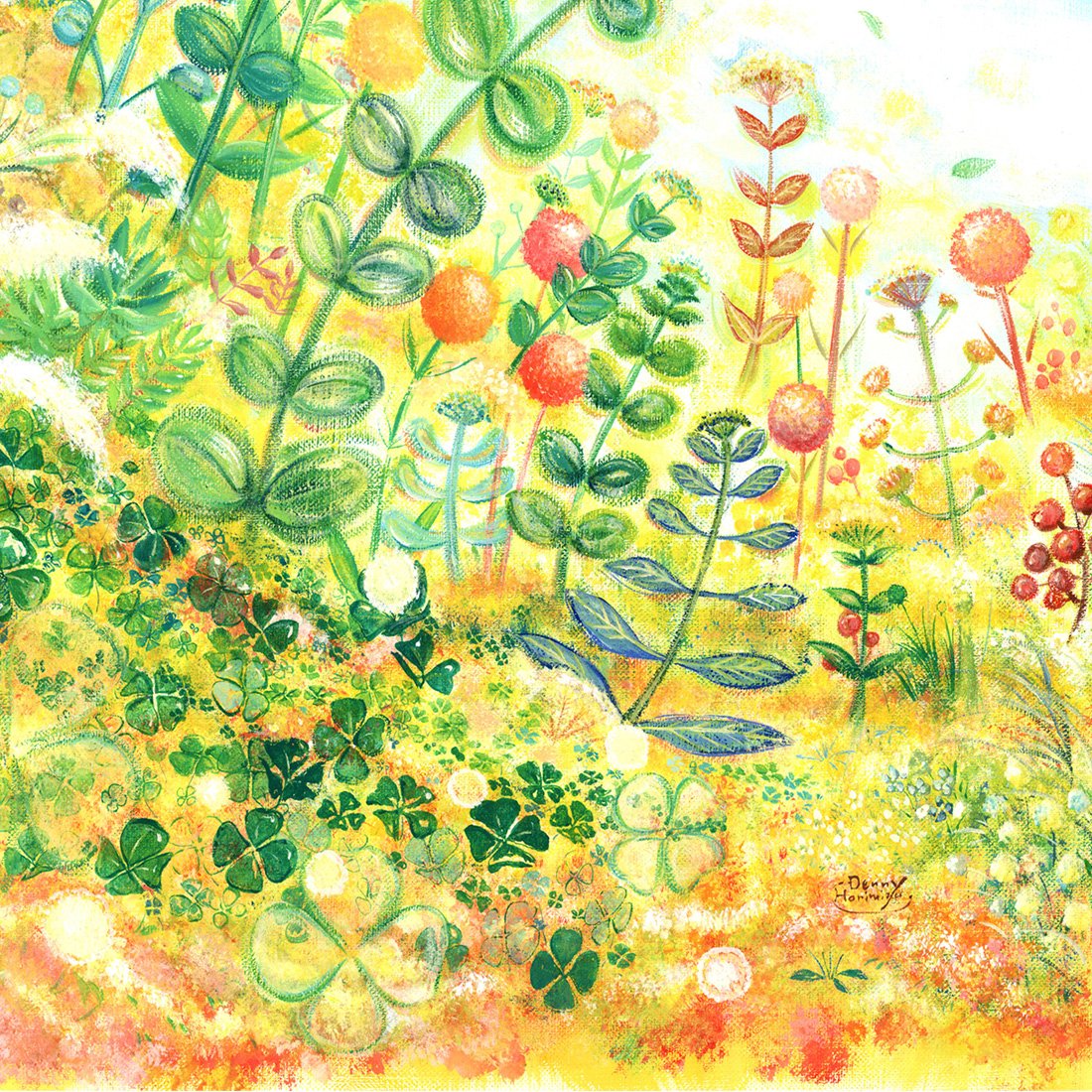 Amazon.co.jp: 絵画 インテリア グリーン 「grow」 額入り(ミニ) 観葉
