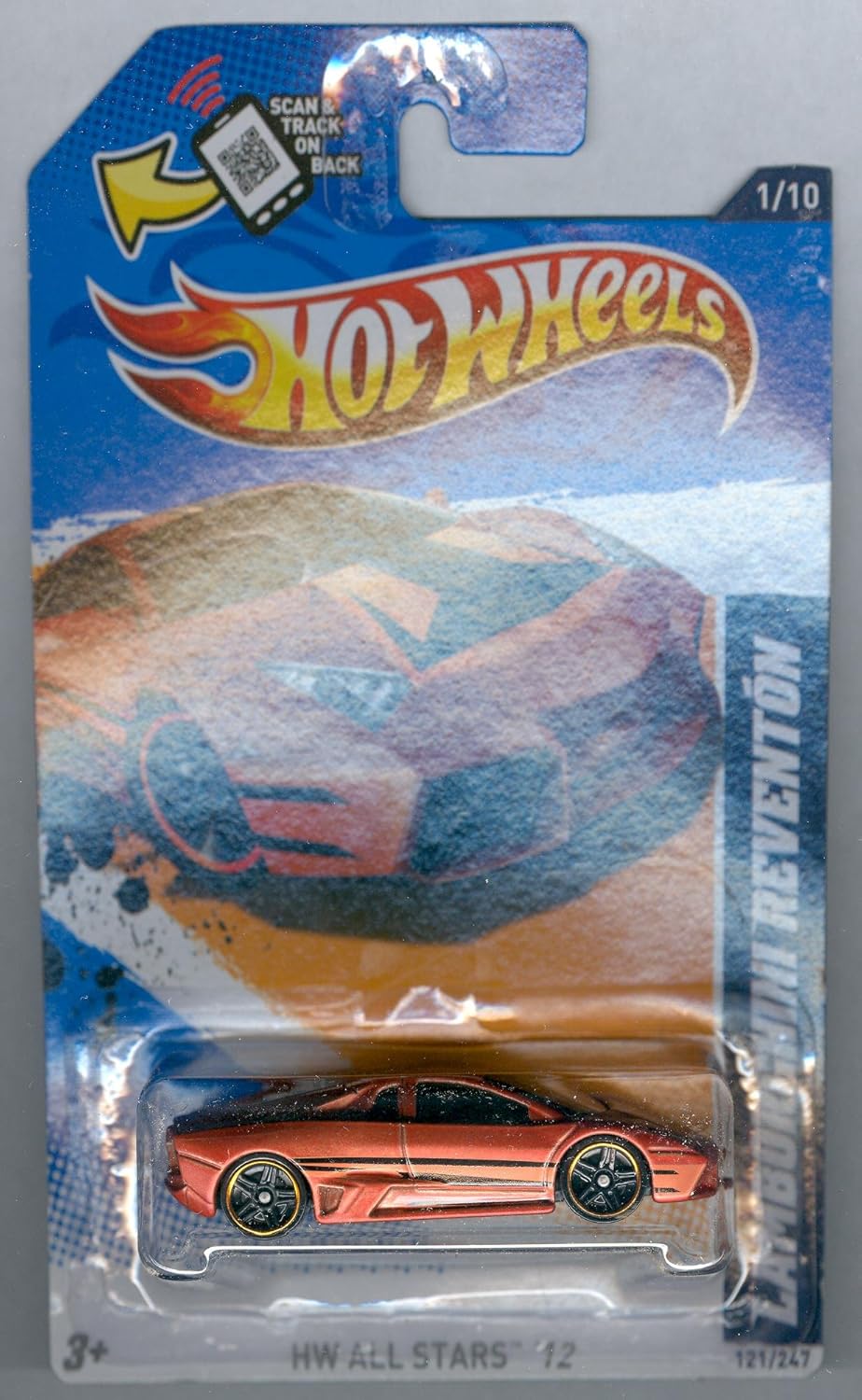 Hot Wheels 2012-121 Lamborghini Reventon BRONZE HW All Stars '12 1:64 Scale