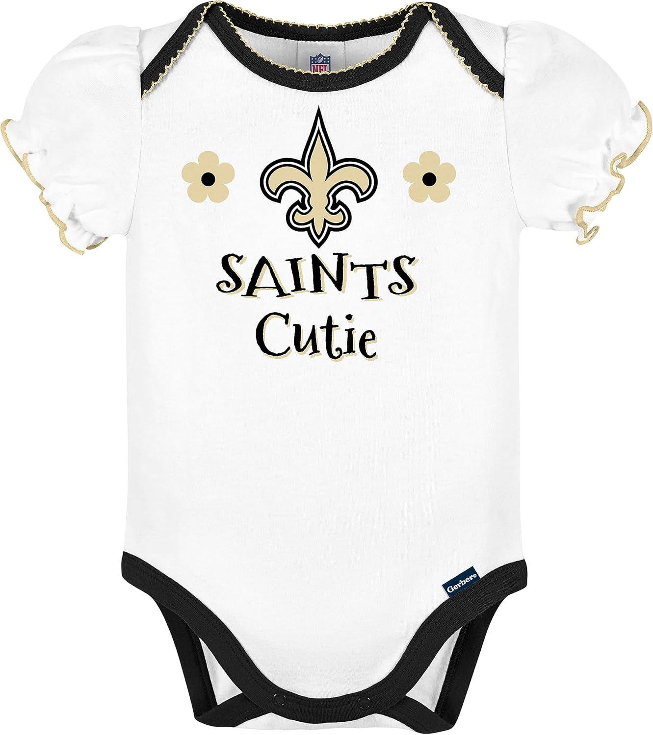 Gerber NFL baby-girls Nfl Team 3 Pack Short Sleeve Onesie Bodysuit - Image 4
