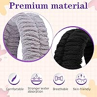 Vista 4 de Diadema de spa, diadema de maquillaje para lavar la cara, bandas para el cabello para hombres, negro y gris