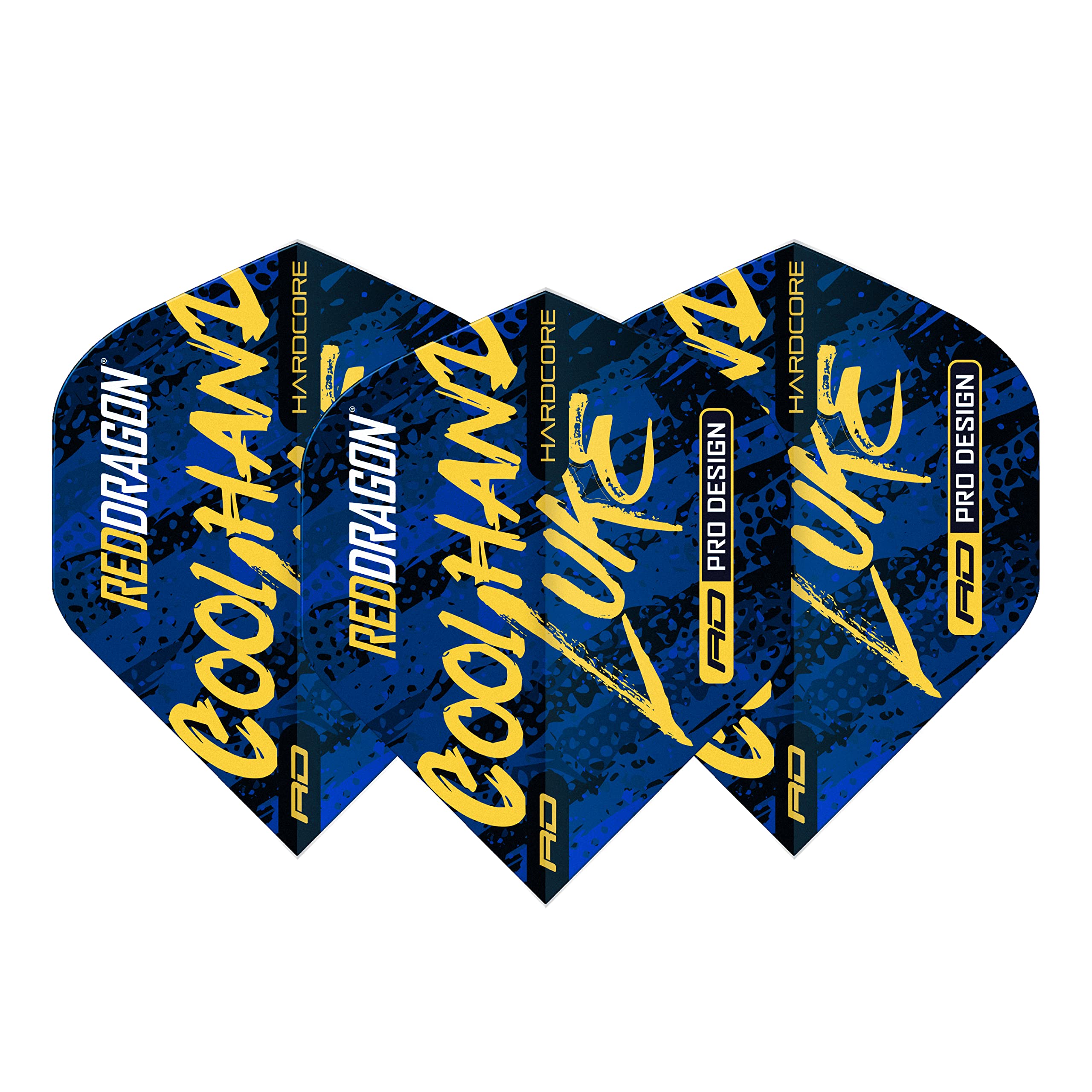 RED DRAGON Hardcore Luke Humphries Signature Blue Standard Dart Flights - 3 Sets Per Pack (9 Dart Flights in total) - Image 3