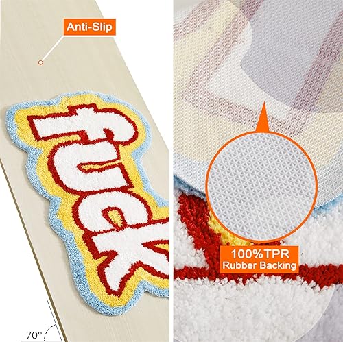 Miniatura 5 de RoomTalks Alfombras de pasillo divertidas y bonitas de 2 x 4.3 pies para dormitorio y baño, modernas y divertidas, color verde fresco, extra largas,