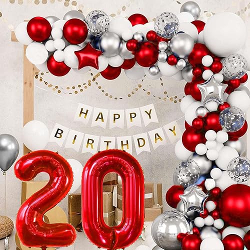 Miniatura 5 de Globos digitales rojos de 40 pulgadas del número 0-9, globos grandes de Mylar con el número 7 para boda, graduación, baby shower, cumpleaños,
