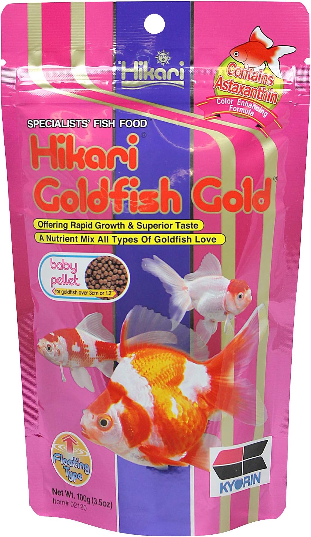 Goldfish Gold Floating Baby Pellets Fish Food - 100G