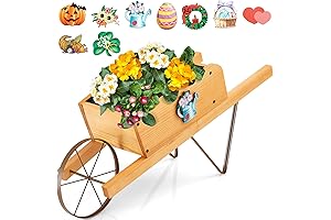Wooden Wagon Planter Box: Rustic Charm for Your Garden's Flora