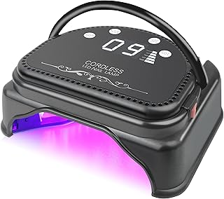 Lumcrissy Professional Cordless UV LED Nail Lamp, Rechargeable Led UV Gel Nail Dryer, UV Light for Nails,Portable LED Gel Nail Curing Dryer, Curing Lamp with Touch Screen Sensor