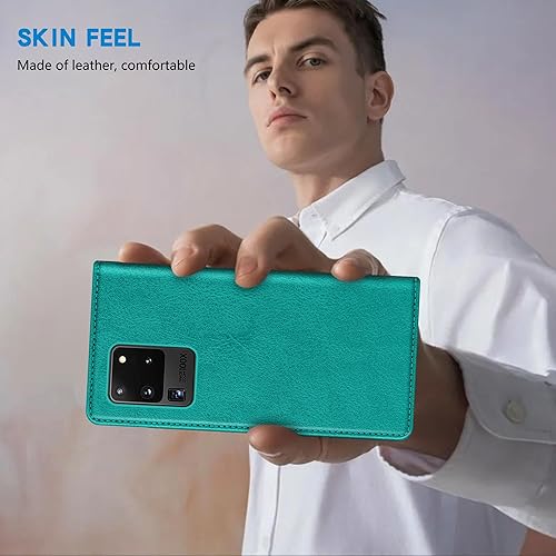 Miniatura 233 de ZZXX Funda tipo cartera para Samsung Galaxy S20 con bloqueo RFID, soporte de ranura para tarjetas, funda protectora de cuero magnético fuerte